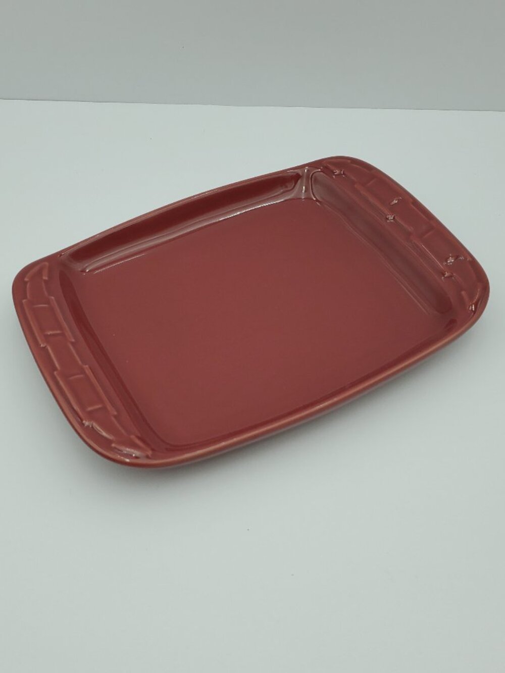 Longaberger Woven Traditions Paprika Appetizer Plate Snack Tray